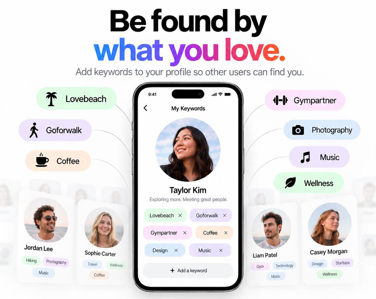 Find people you actually want to connect with